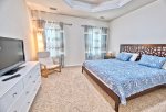 Large master bedroom with king bed on main floor